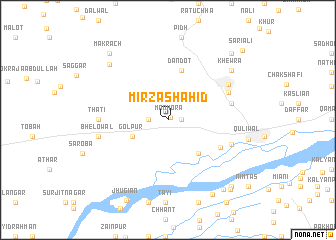 map of Mirza Shāhid