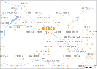 map of Mišače