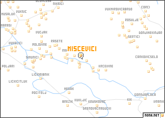 map of Miščevići