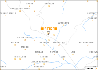 map of Misciano