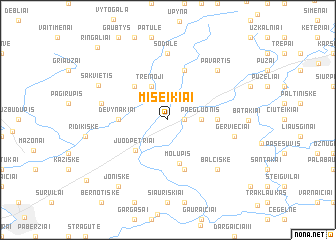 map of Mišeikiai