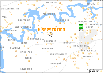 map of Miser Station