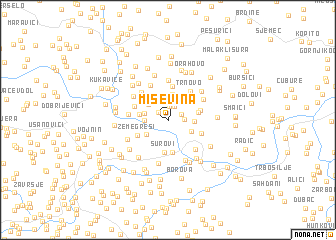 map of Miševina