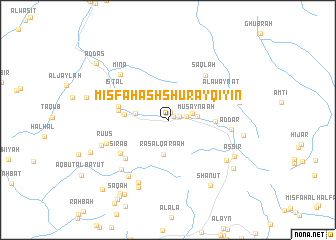 map of Misfāh ash Shurayqīyīn