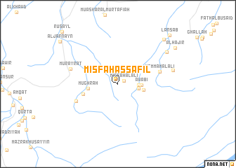 map of Misfāh as Sāfil