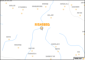 map of Mīshābād