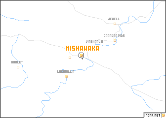 map of Mishawaka