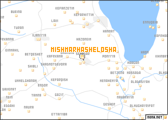 map of Mishmar HaShelosha