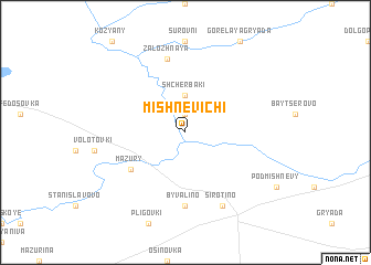 map of Mishnevichi