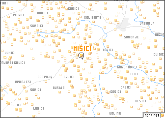 map of Mišići