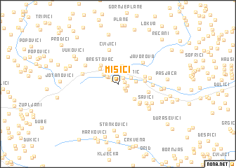 map of Mišići