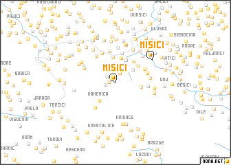 map of Mišići