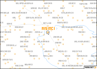 map of Mišinci