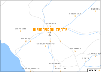 map of Misión San Vicente