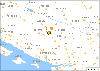 map of Miši