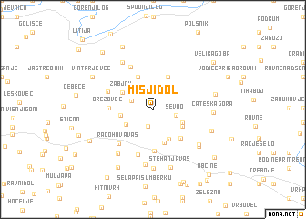 map of Mišji Dol