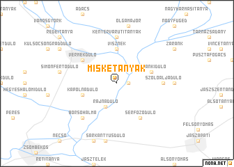 map of Misketanyák