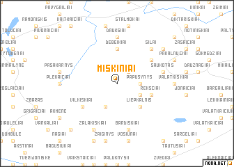 map of Miškiniai