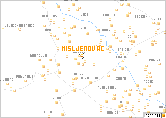 map of Mišljenovac