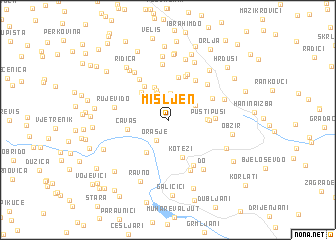 map of Mišljen