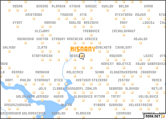 map of Míšňany