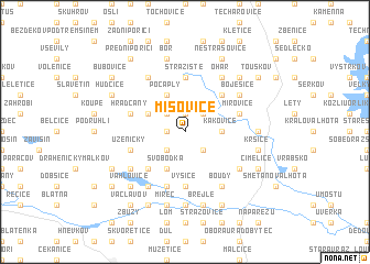 map of Míšovice