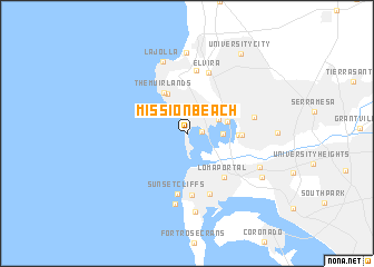 map of Mission Beach