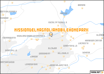 map of Mission del Magnolia Mobile Home Park