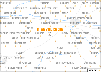 map of Missy-aux-Bois