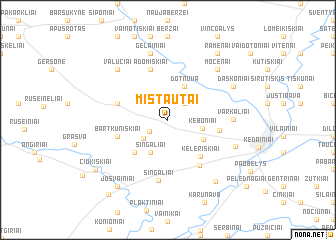 map of Mištautai