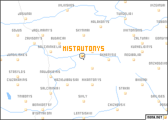 map of Mištautonys