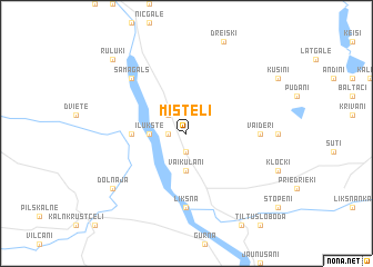 map of Mīštēļi