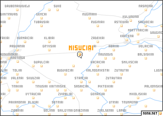 map of Mišučiai