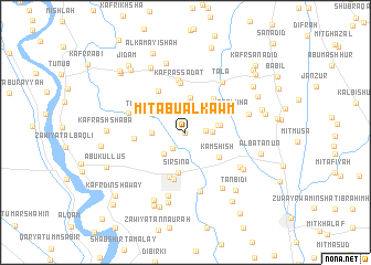 map of Mīt Abū al Kawm