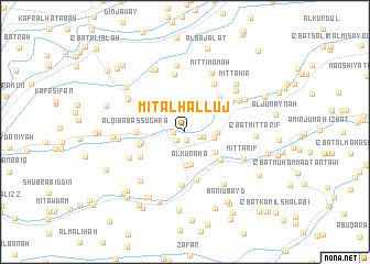 map of Mīt al Ḩallūj