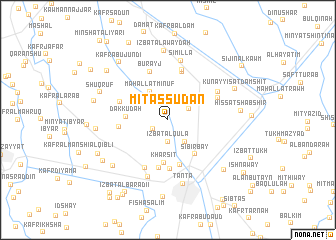 map of Mīt as Sūdān