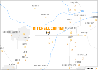 map of Mitchell Corner