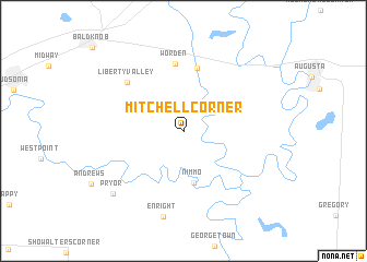 map of Mitchell Corner