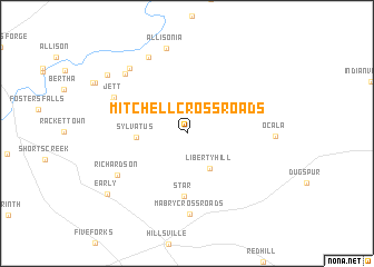 map of Mitchell Crossroads