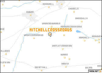 map of Mitchell Crossroads