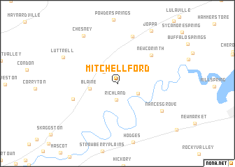 map of Mitchell Ford