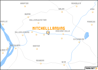 map of Mitchell Landing