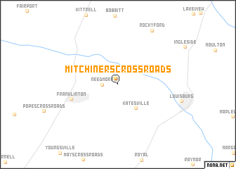 map of Mitchiners Crossroads