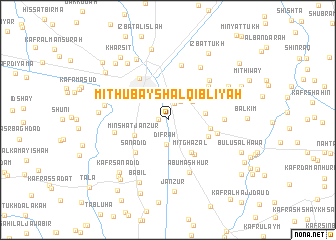 map of Mīt Ḩubaysh al Qiblīyah