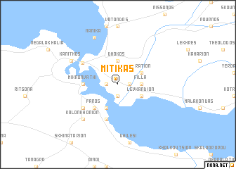 map of Mítikas