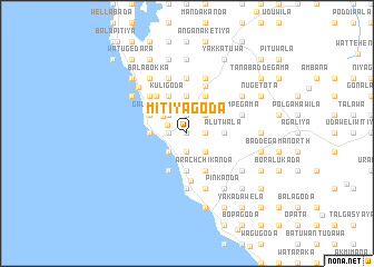 map of Mitiyagoda