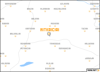 map of Mitkaičiai