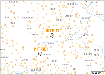 map of Mitrići