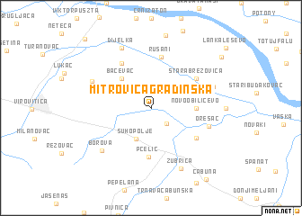 map of Mitrovica Gradinska