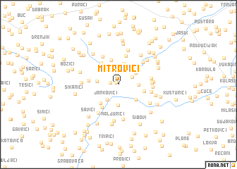 map of Mitrovići